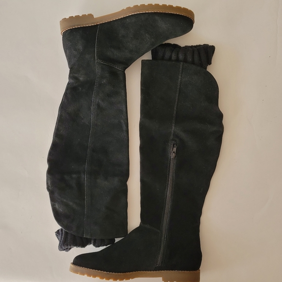 Corso Como Radar Suede Leather Upper Over-The-Knee Flat Boots. Size 7M - Picture 4 of 9